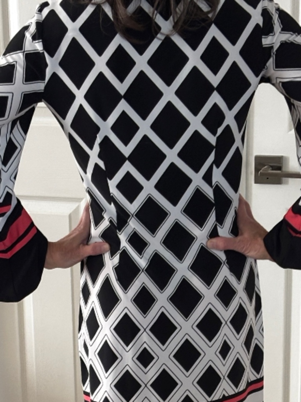 Enfocus Studio Shift Dress - Retro 60s Geometric Print Size S - Picture 4 of 9